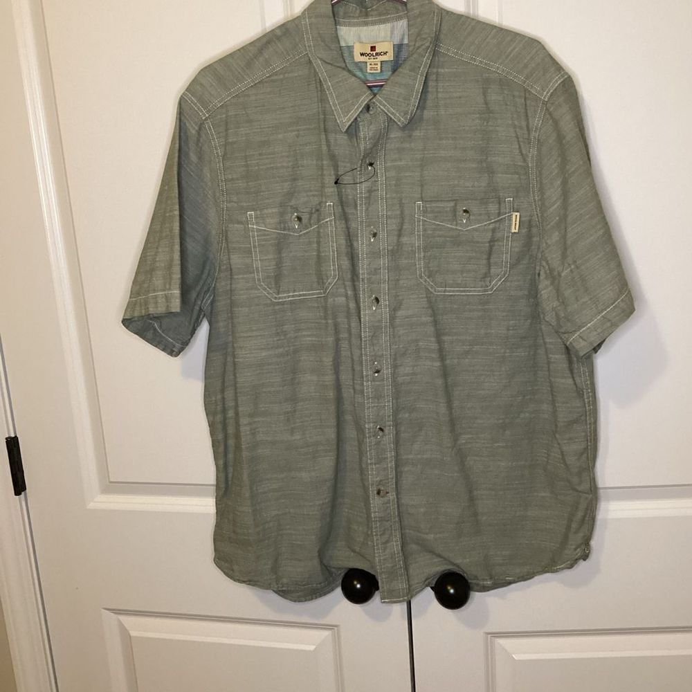 Mens Woolrich short sleeved buttoned‎ front shirt XL